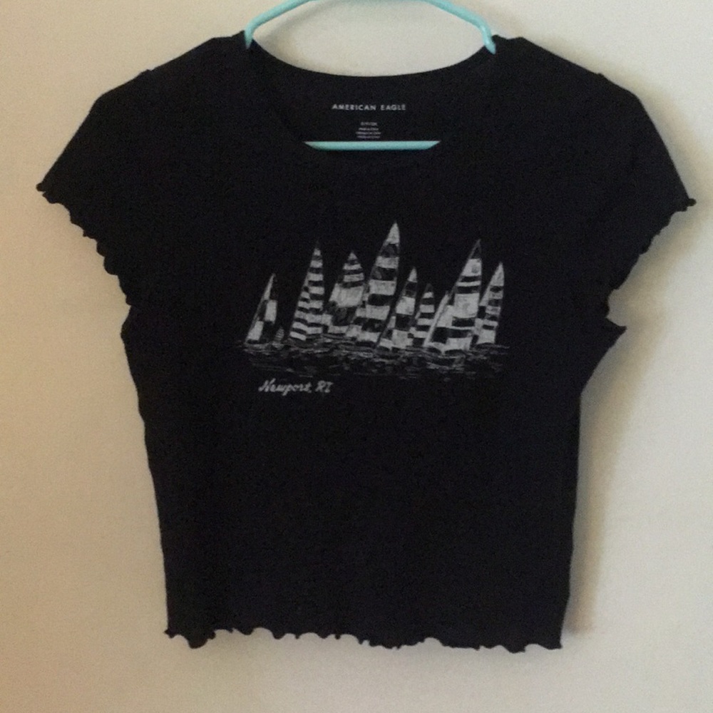 Newport black crop top